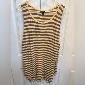 Brown/yellow striped tank size 4